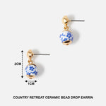 Accessorize London Women's Country Retreat Ceramic Bead Drop Earrin