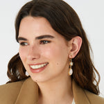 Accessorize London Women's Country Retreat Hoop Gem Long Earring