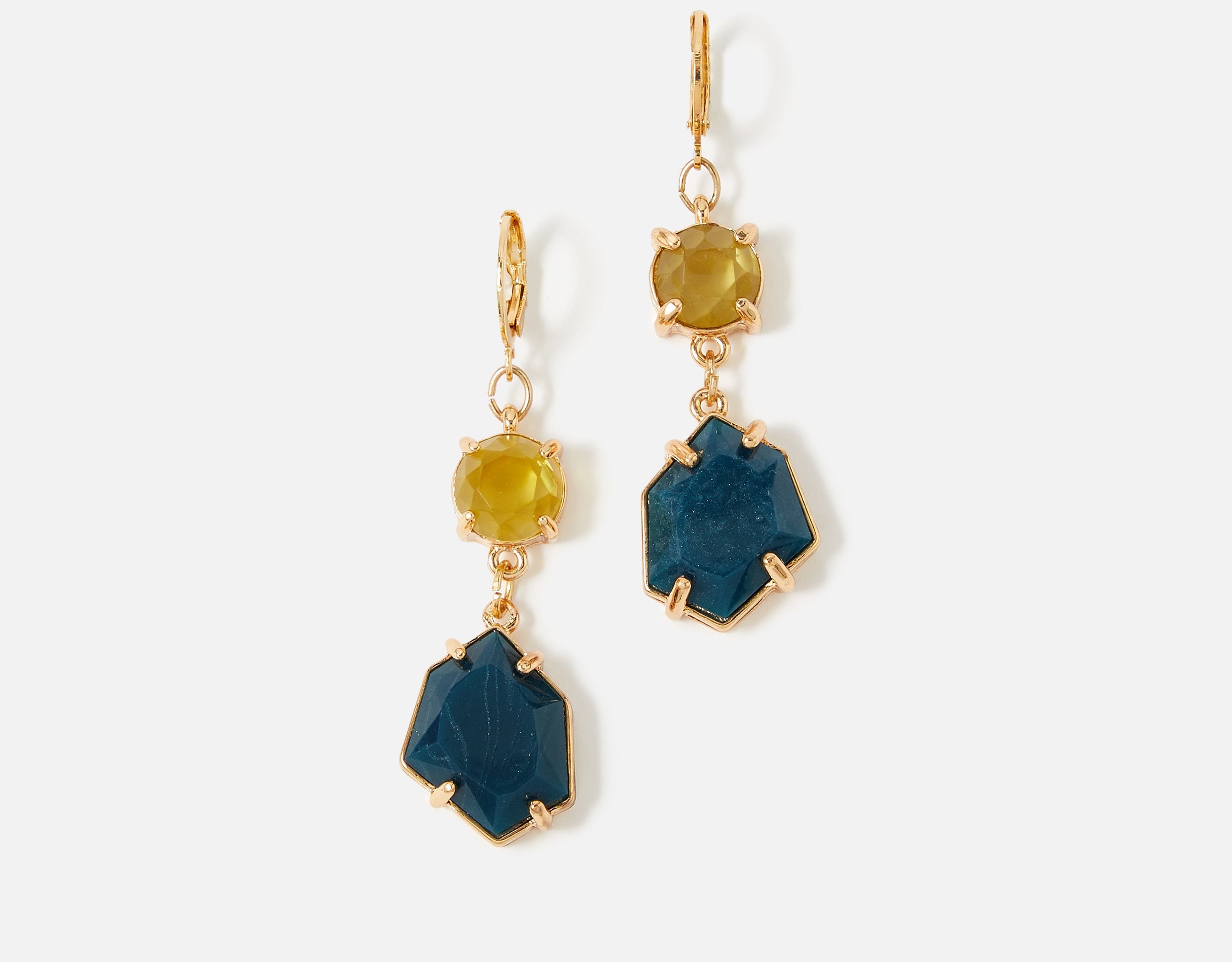 Accessorize London Country Retreat Double Gem Earrings