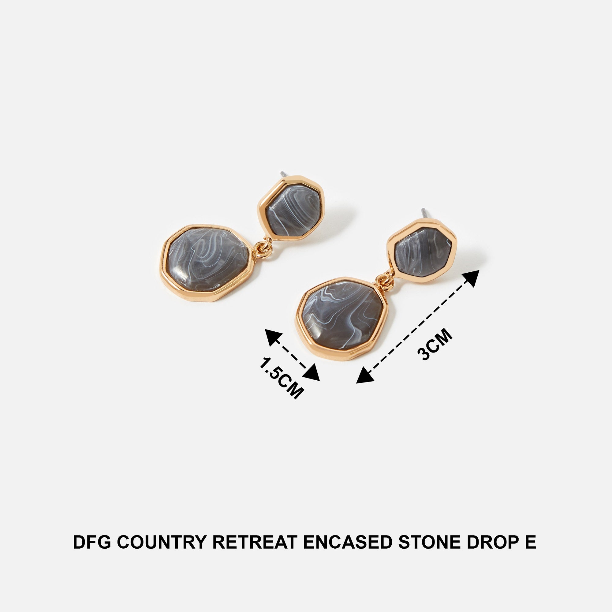 Accessorize London Women's grey Dfg Country Retreat Encased Stone Drop E