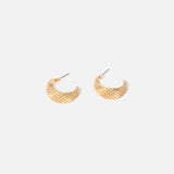 Accessorize London Women's Reconnected Quilted Hoop Earrings