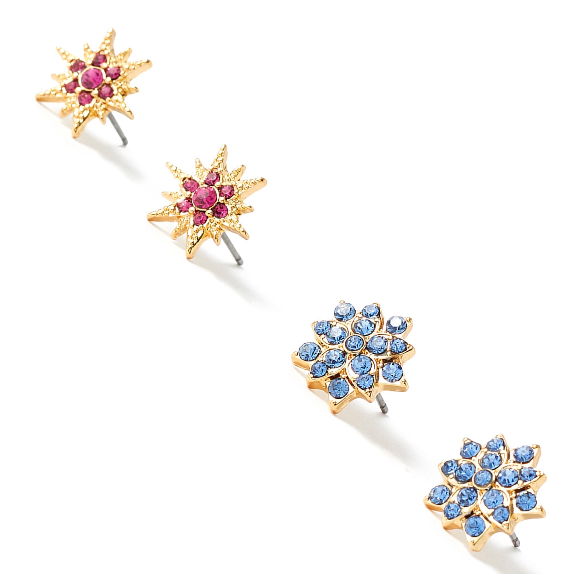 Accessorize London Women'S Feel Good 2 X Starburst Crystal Studs