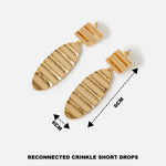 Accessorize London Women's Reconnected Crinkle Short Drops