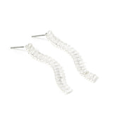 Accessorize London Women'S Silver & Crystal Decadence Baguette Long Drop Earring