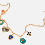 Accessorize London Women's Reconnected Enamel Charmy Collar Necklace