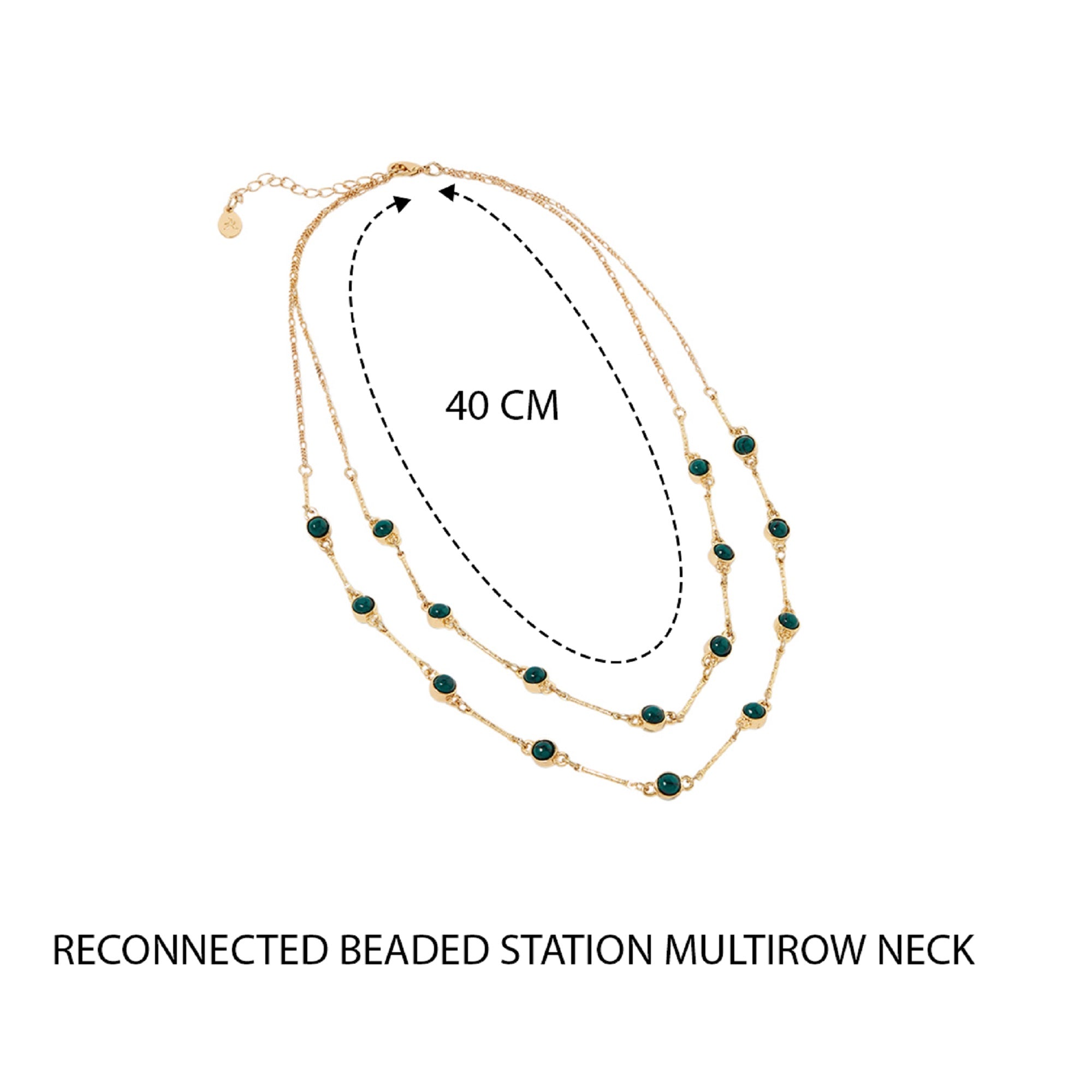 Accessorize London Women's Reconnected Beaded Station Multirow Necklace