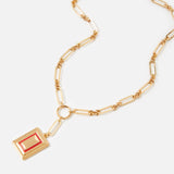 Accessorize London Women's Reconnected Chain & Enamel Charm Necklace
