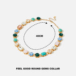 Accessorize London Women's Feel Good Round Gems Collar Necklace