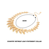 Accessorize London Women's Country Retreat Leaf Collar Necklace