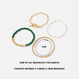 Accessorize London Women's Reconnected Set of 4 Pearl Beads Chain Bracelet