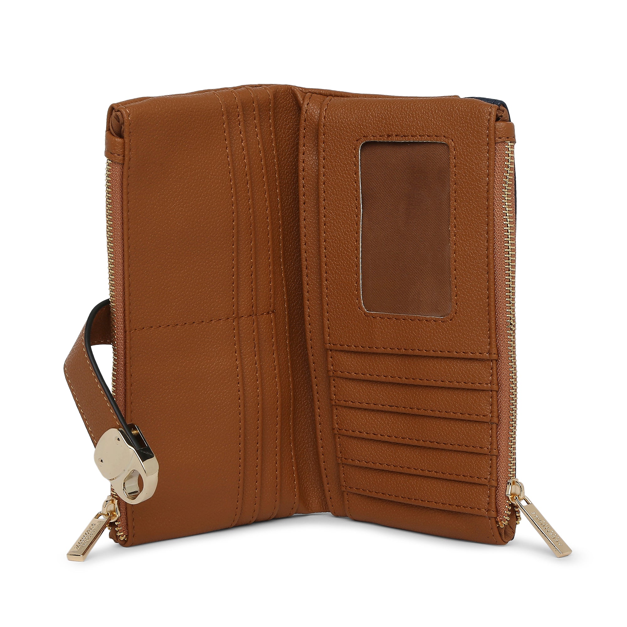 Buy Brown Freya PushLock Wallet Purse - Accessorize India