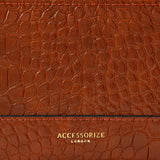 Accessorize London Women's Faux Leather Large Zip Around Reptile Wallet