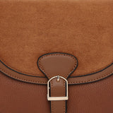 Accessorize London Women's Faux Leather Tan Nicola Saddle Sling Bag