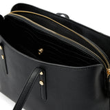Accessorize London Women's Faux Leather Black Kaia Laptop Handheld Bag