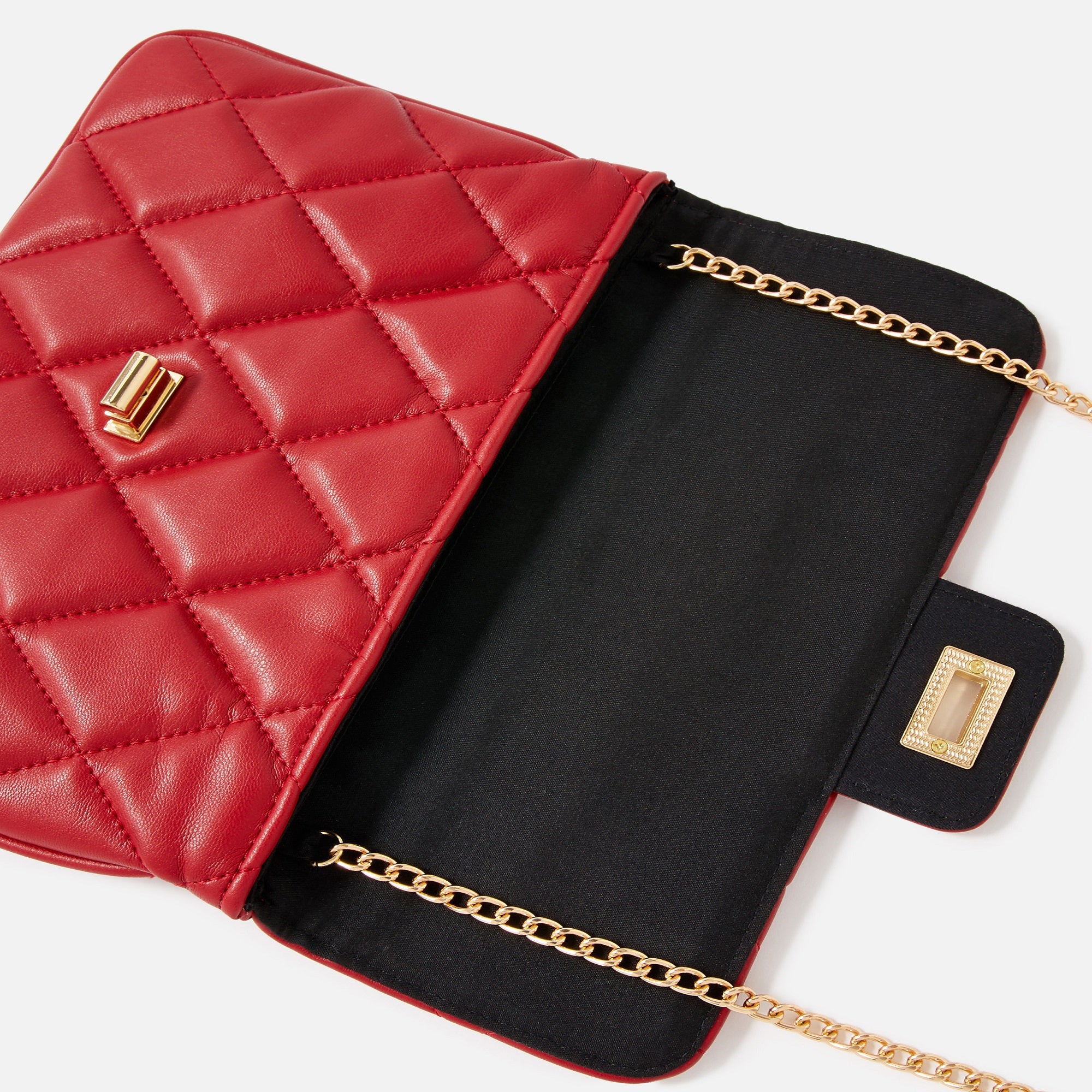 Buy Quilted Clutch Bag Red Online - Accessorize India