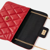 Accessorize London Women's Quilted Clutch Bag Red