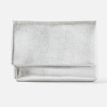Accessorize London Women's Foldover Clutch Bag Silver Silver