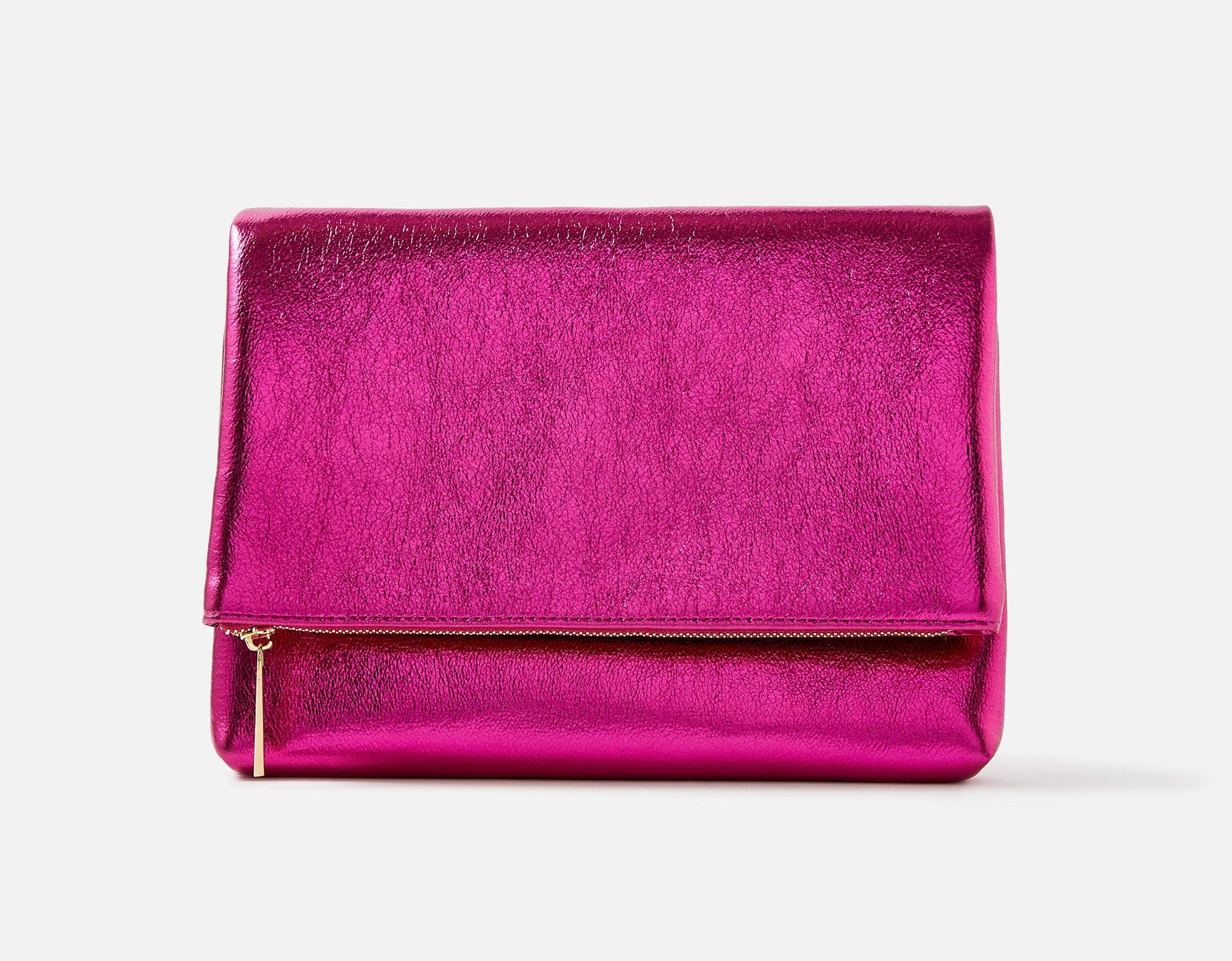Accessorize London Foldover Clutch Bag Pink