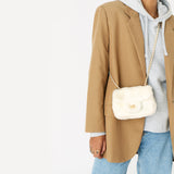 Accessorize London Women's Billie Mini Faux Cream Fur Cross-Body Bag