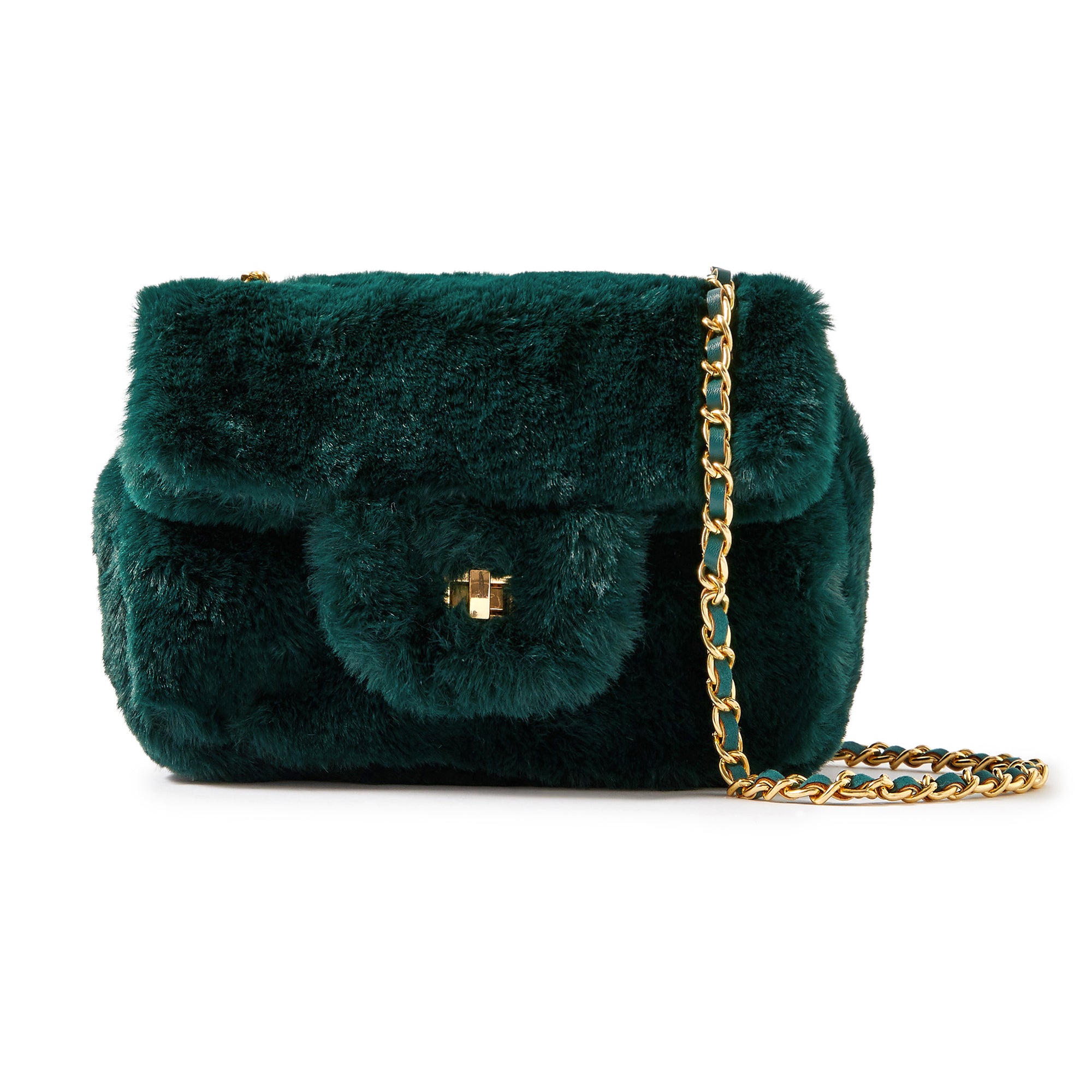Real Fur Bag Green Clutch Handbag Gift for Her Fur Tote Purse Bag - Etsy