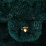 Accessorize London Women's Billie Mini Faux Green Fur Cross-Body Bag