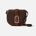 Accessorize London Shania suedette cross-body bag Brown