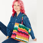 Accessorize London Women's Reversible Rainbow Tote