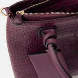 Faux Leather Burgundy Caroline Handheld Bag