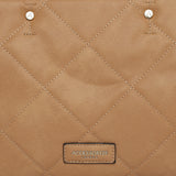 Accessorize London Women's Faux Leather Cream Kayleigh Quilted Handheld Bag