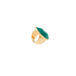 Accessorize London Women's Reconnected Rectangle Stone Ring Large