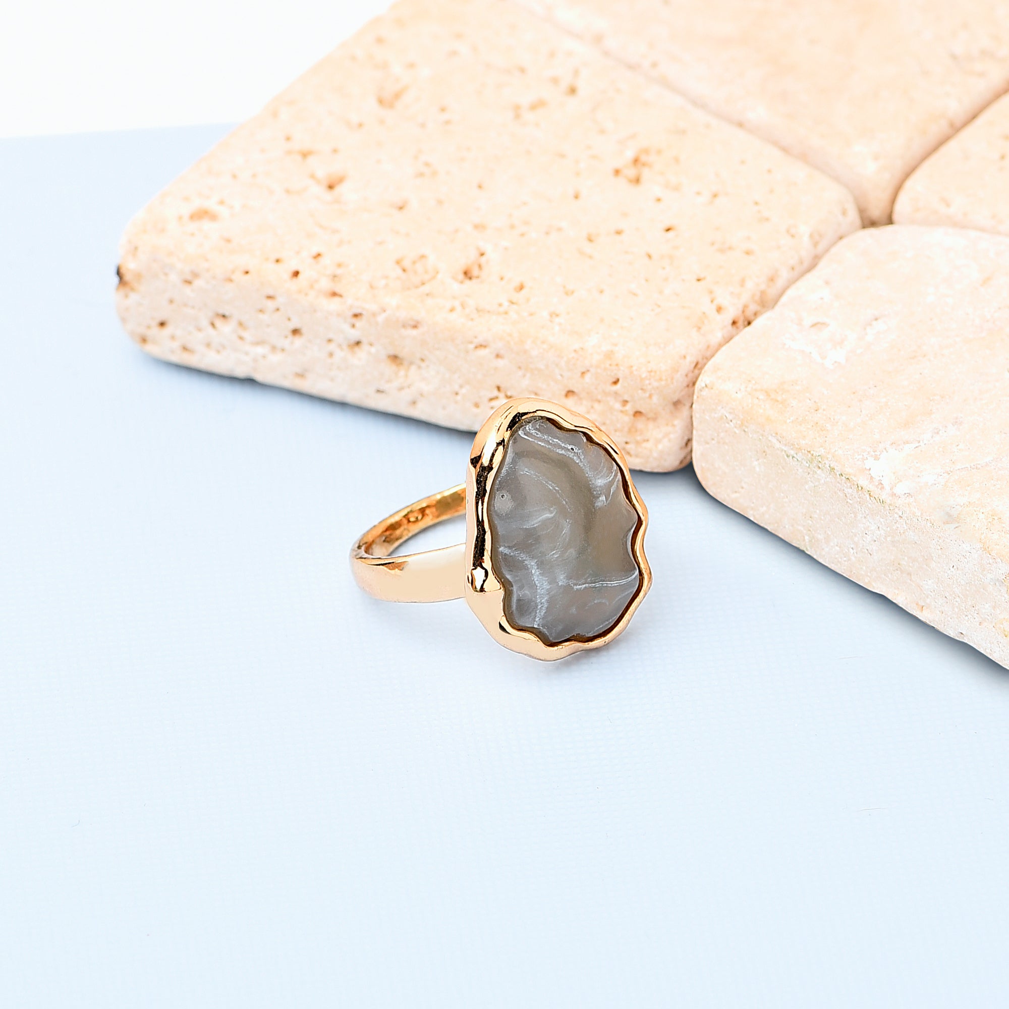 Accessorize London Women's Country Retreat Gold Encased Stone Rings