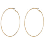 Accessorize London Women's Simple Gold Large Hoops Earrings