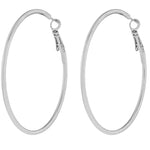 Accessorize London Women's Silver Medium Simple Hoop Earring