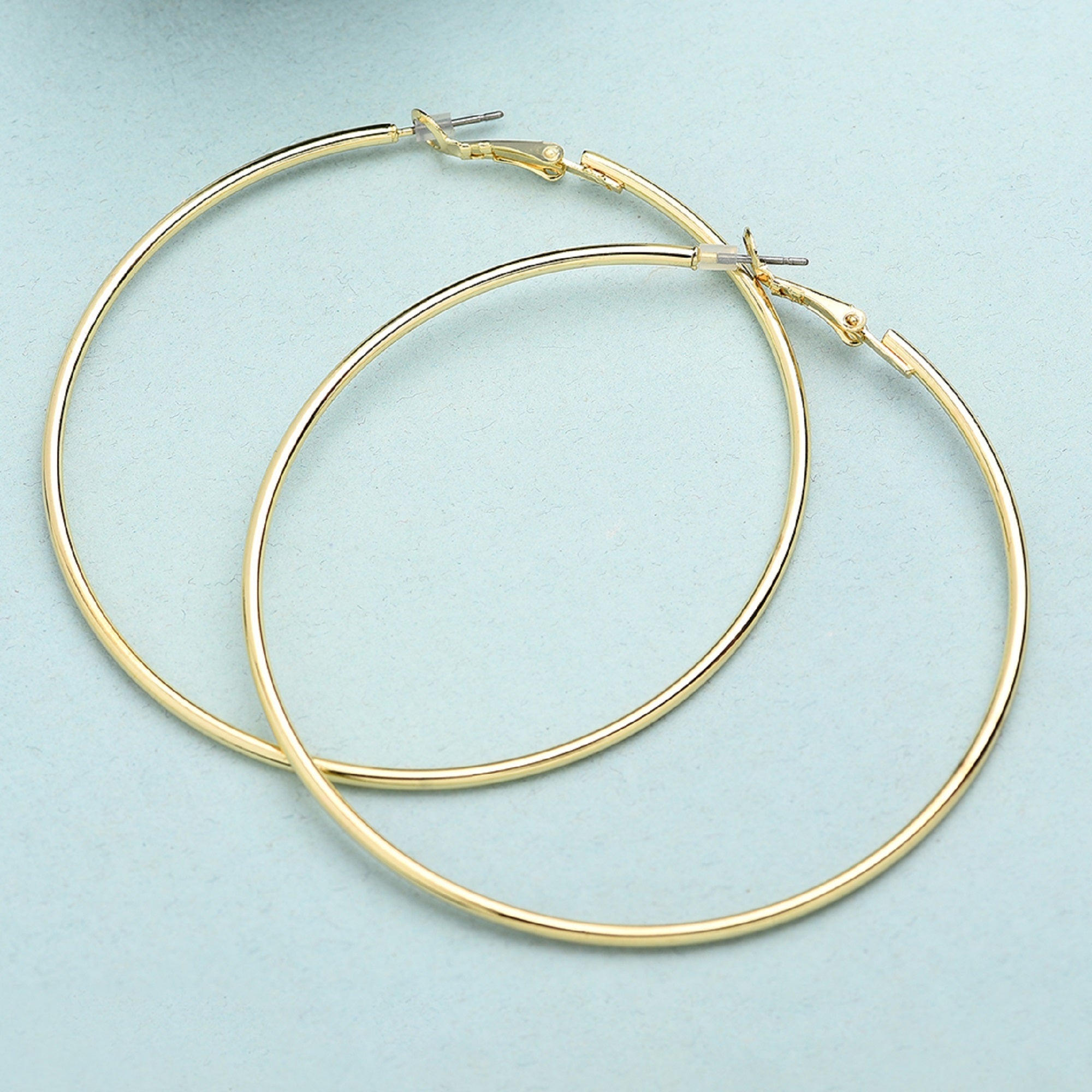 18k Gold Filled Simple Hoop Earrings – Crescent City Clay