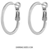 Accessorize London Women's Silver Small Simple Hoop Earring