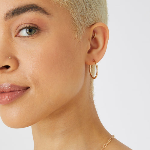 Accessorize London Women's Small Simple Hoop Earrings
