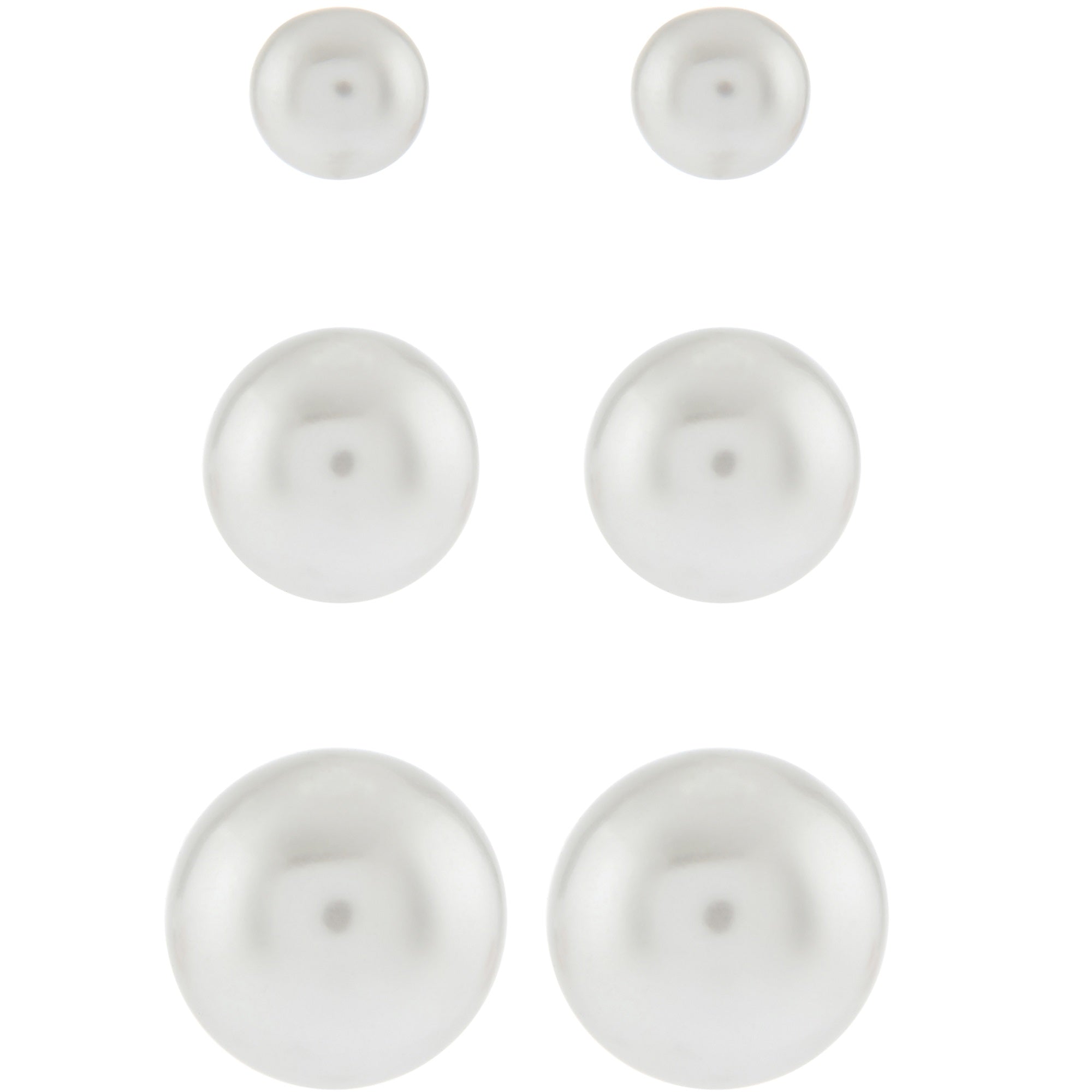 Accessorize London Women's Set of 3 Ball Stud Earring pack