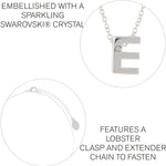 Accessorize London Women's E Initial Pendant Necklace