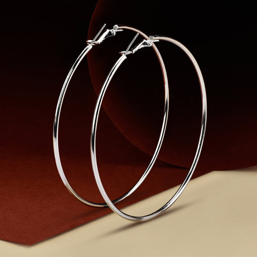 Accessorize London Women's Mid Size Simple Hoop Earrings