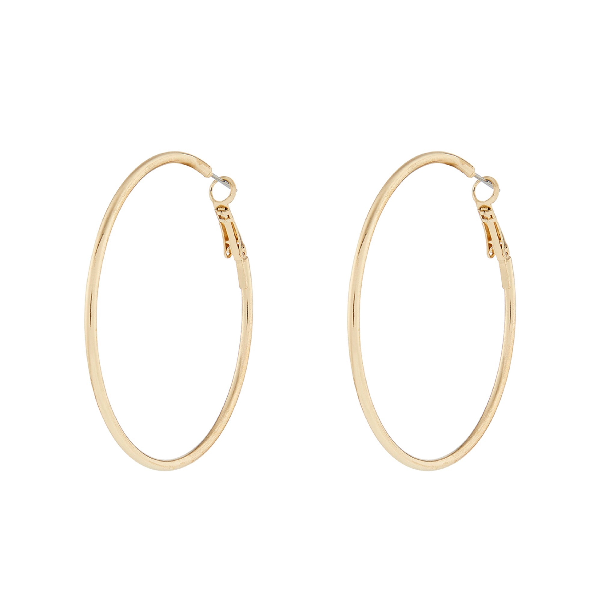 Real Gold Plated Z Plain Chunky Hoop Earring For Women By Accessorize   Accessorize India