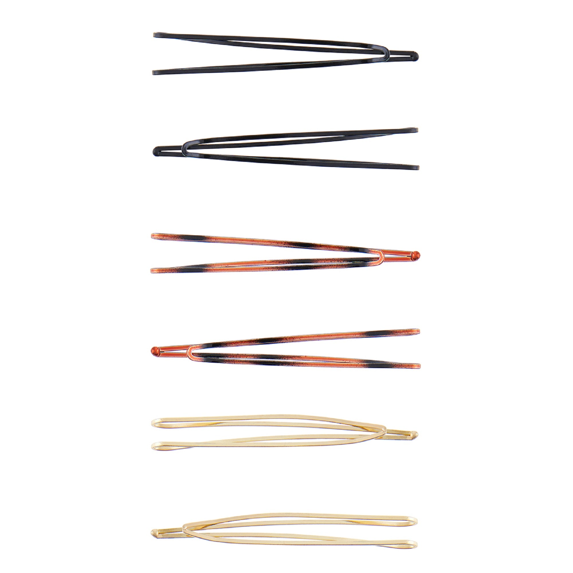 Accessorize London Women's Pack Of 6 Basic Zig Zag Clips