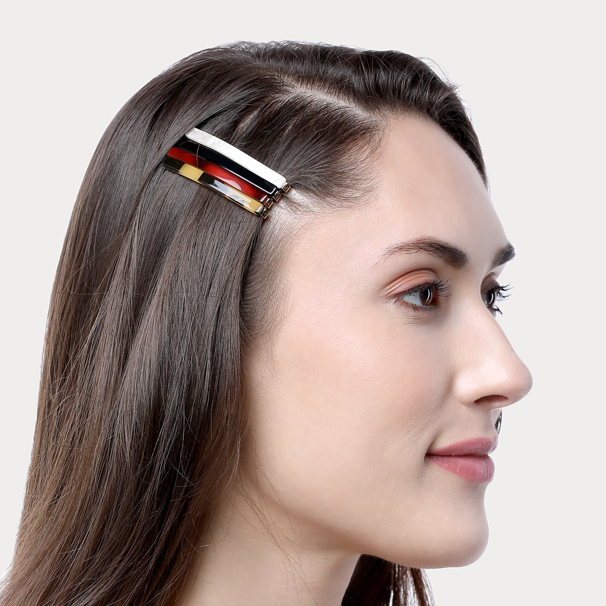 Accessorize London Women's Multi 8 pack Tort Slide Hair Clips