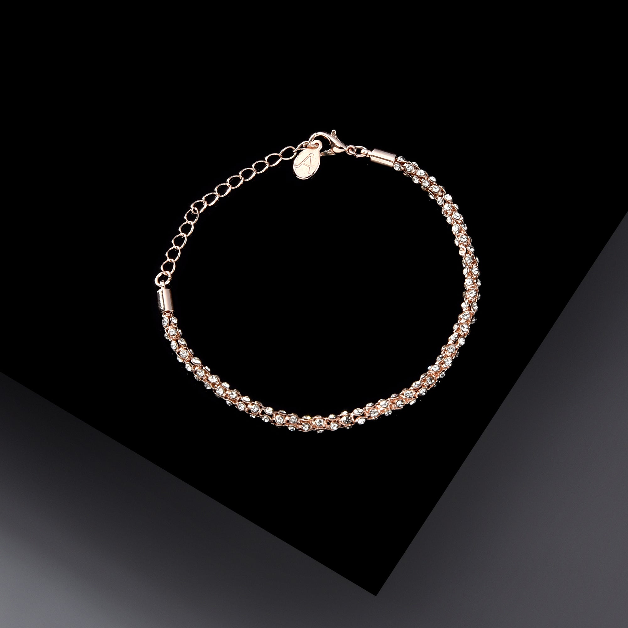 Accessorize London Women's Crystal snake chain bracelet