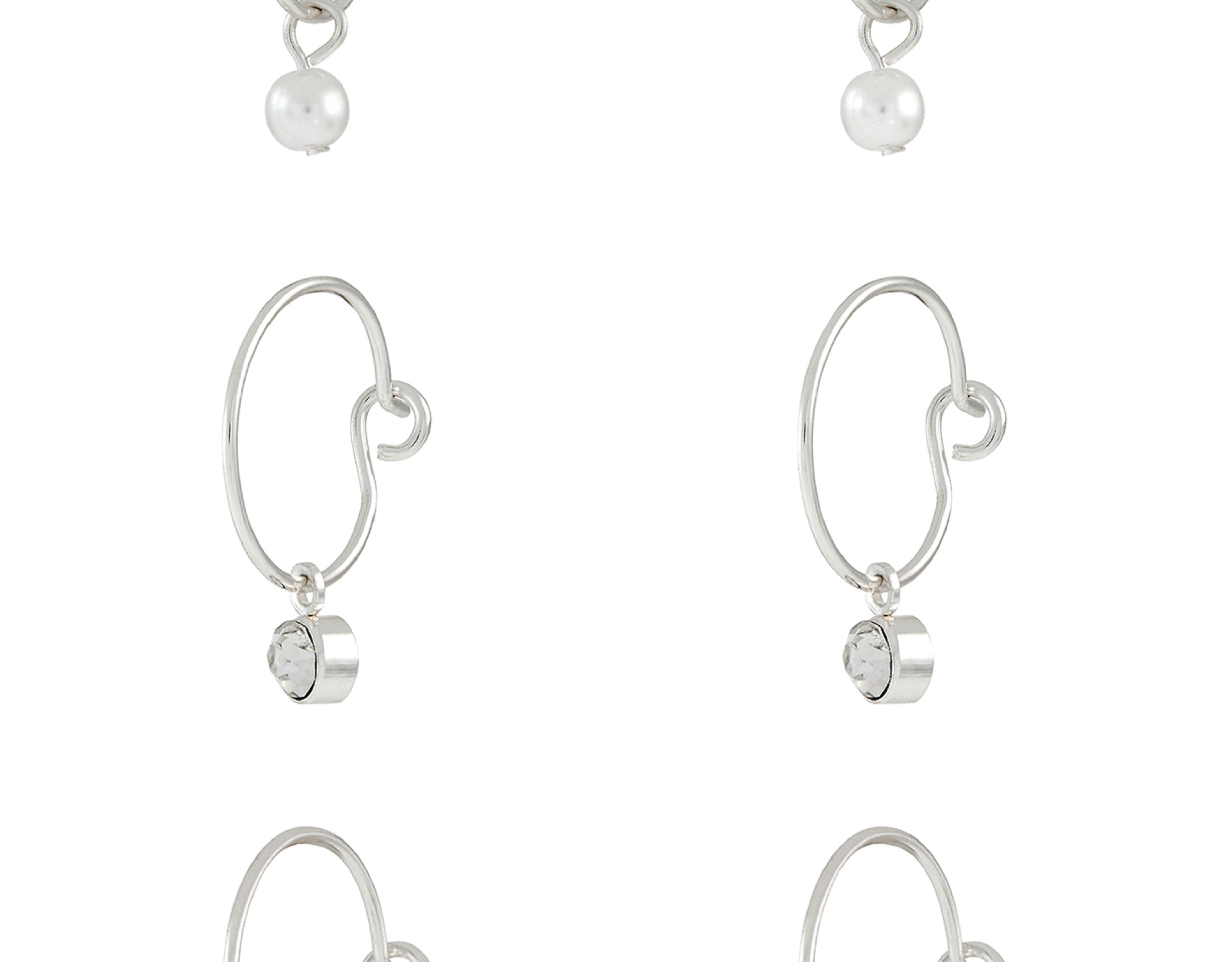 Accessorize London Women's Set Of 3 Simple Hoop Earrings