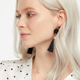 Accessorize London Women's Simple Gold & Black Ball Tassel Earrings