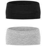 Accessorize London Women's Pack Of 2 Grey & Black Jersey Hair Bands