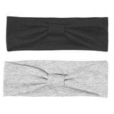 Accessorize London Women's Pack Of 2 Grey & Black Jersey Hair Bands