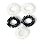 Accessorize London Women's White 5 Pack Telephone Hair Ponies