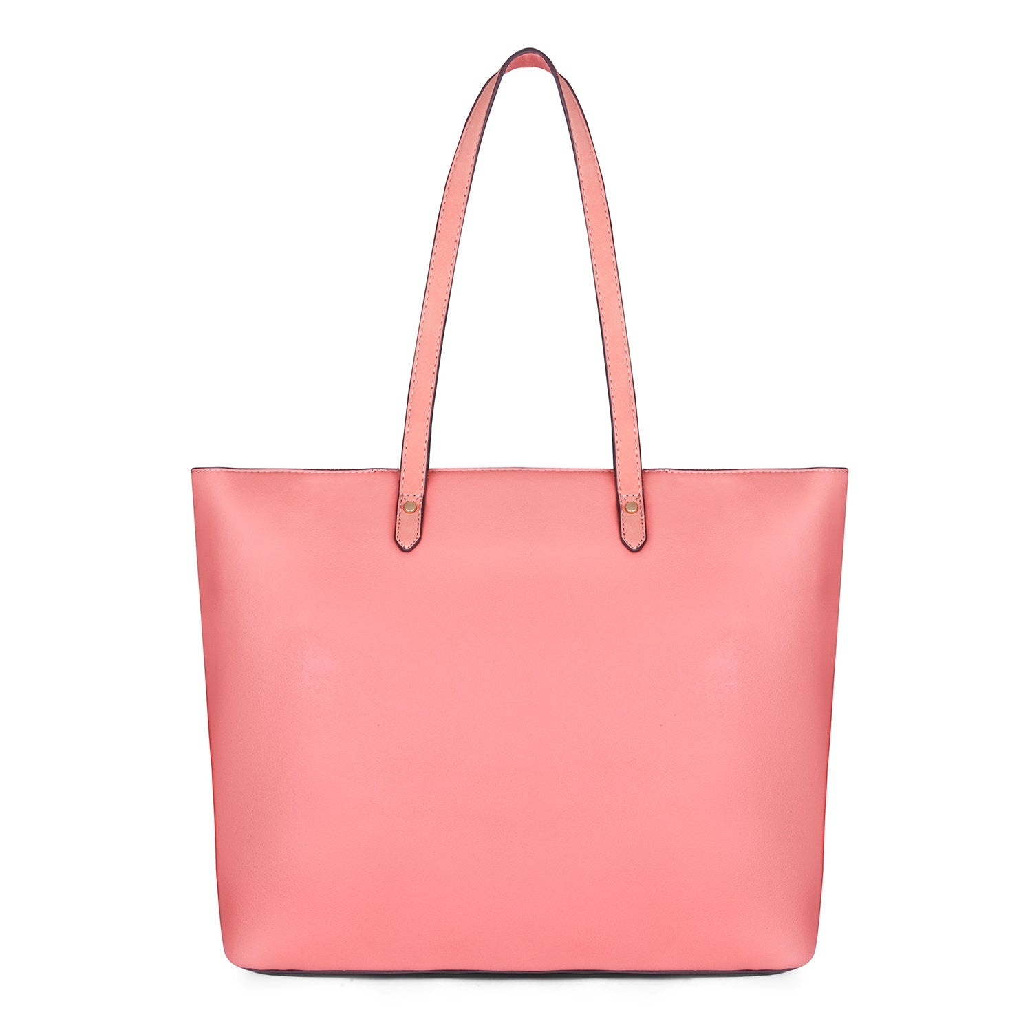 Accessorize London Women's Faux Leather Coral Spacious Emily Tote Bag