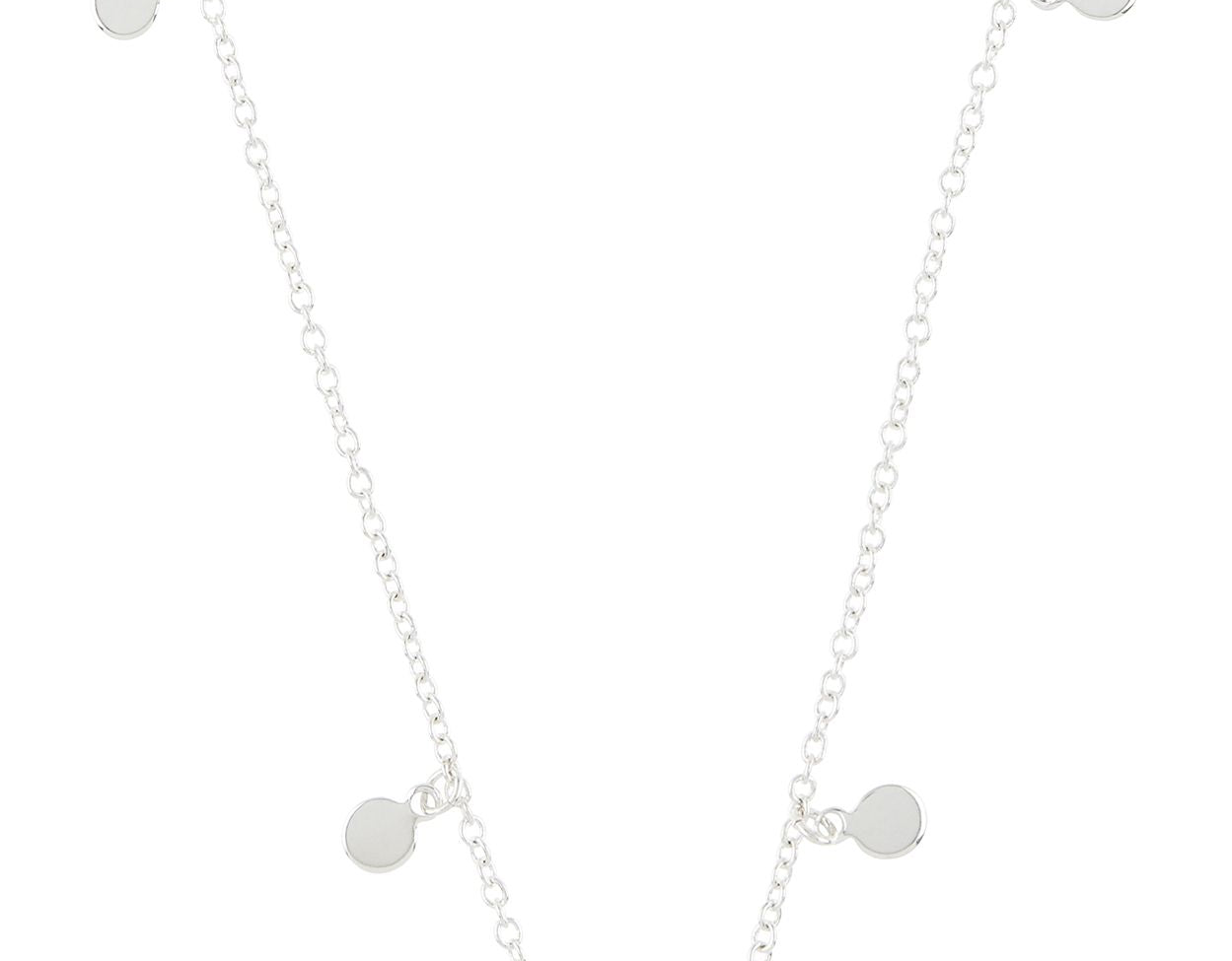 Accessorize London Women's Silver Discy Chain Pendant Necklace